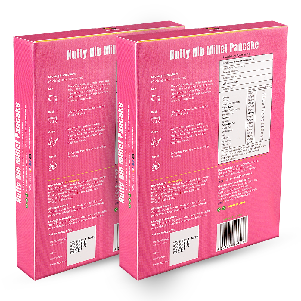 Nutty Nib Millet Pancake Mix Pack Of 2