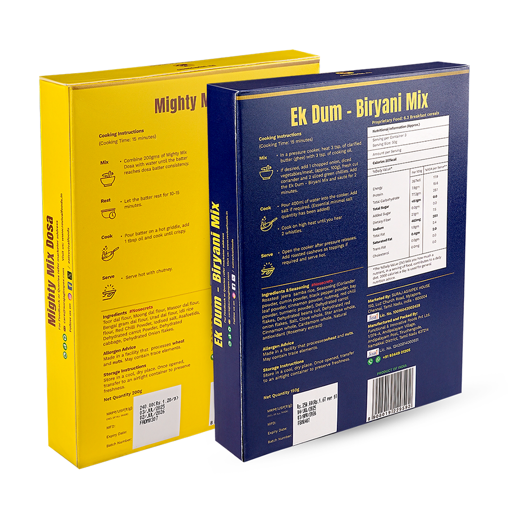 Ek Dum - Biryani Mix with Mighty Mix Dosa