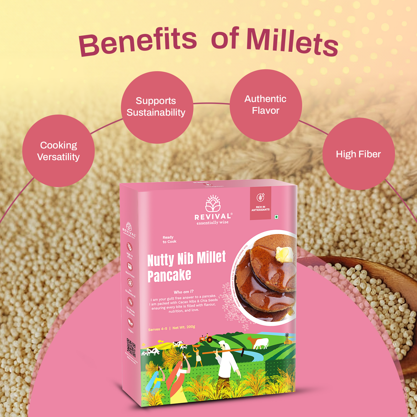 Nutty Nib Millet Pancake Mix Pack Of 2