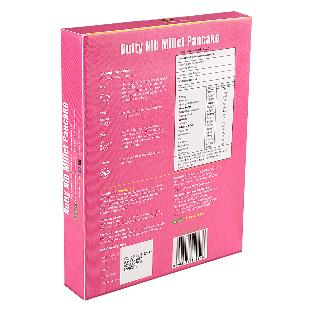 Nutty Nib Millet Pancake Mix Pack Of 2